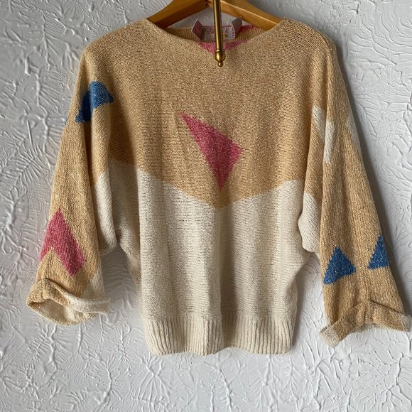 French Connection Geometric Wool Sweater - M - Picture 1 of 3